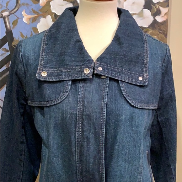 DNKY JEANS NWOT  denim jacket L - Picture 3 of 9